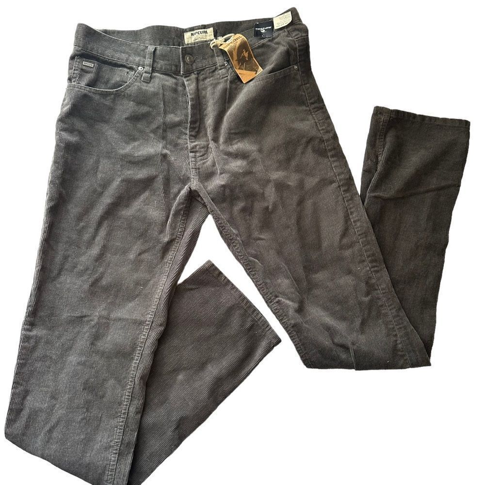 NWT Rip Curl Tom Curran Northern Hemi Cord Gray Straight Leg Pants Size 30 NEW
